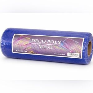 NWT Deco Poly Mesh Roll 10” x 10 Yards Royal Blue Craft Wreath Floral Supply New